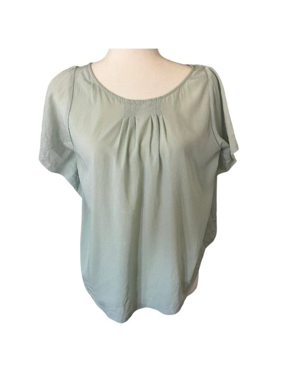 Anthropologie Postmark Women's Light Green Flutter Sleeve Blouse Size 00